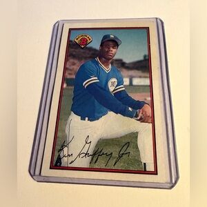 Ken Griffey Jr. RC Rookie 1989 Bowman Baseball Card # 220 Vintage Collectible